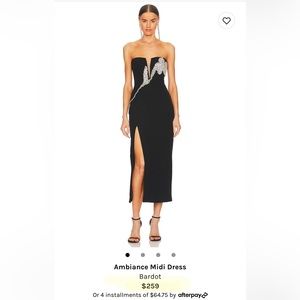 Black formal strapless dress